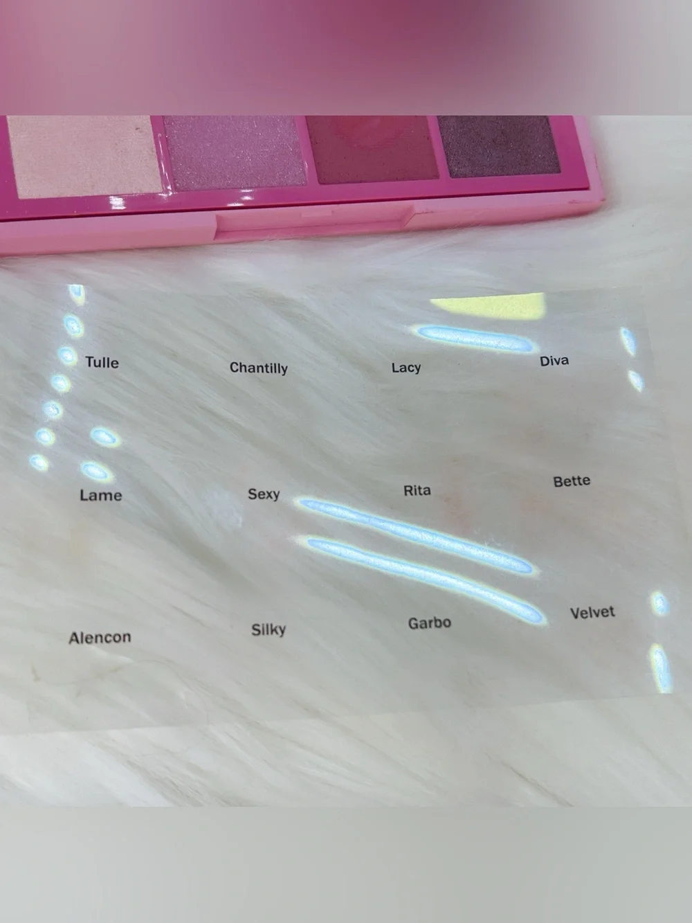 Doll Face 12 shade eyeshadow palette Sirens & Sequins shimmery shine